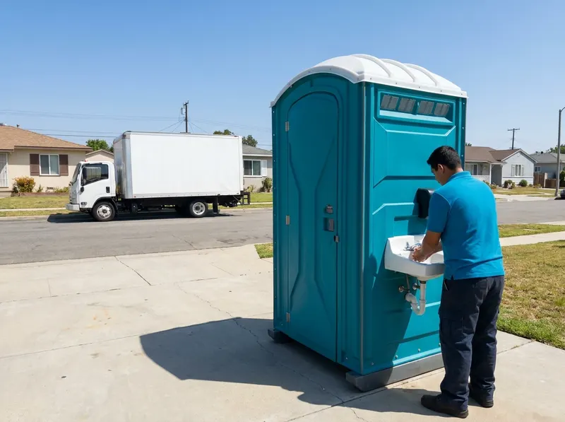 Flushable Restroom Rentals with Sinks in Downey, CA